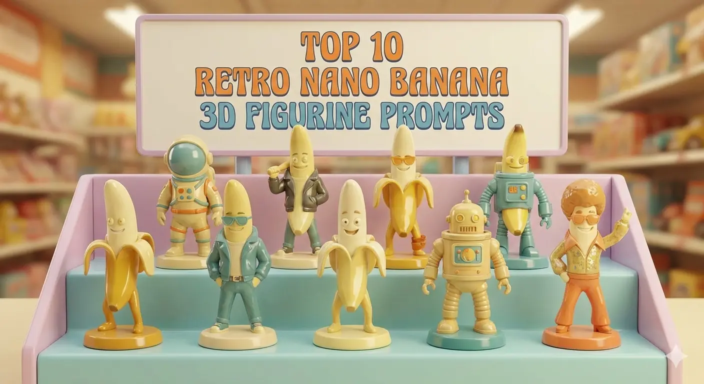 Top 10 Retro Nano Banana 3D Figurine Prompts